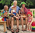 Family of crash test dummies.