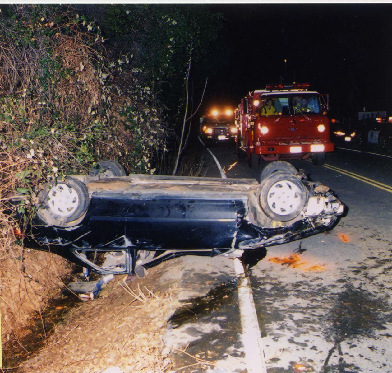 17-year-old Sarah Davis was a passenger in this Honda Civic, which crashed in March 1999, leaving her paralyzed